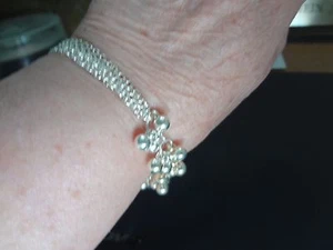 SILBERFARBENES BUBBLE ARMBAND 8 ZOLL LANG - Bild 1 von 7