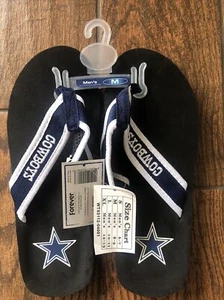Dallas Cowboys NFL Big Logo Flip Flops Sandals Slippers Medium Size 8-9 - Picture 1 of 4