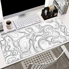 Black White Abstract Art Keyboard Mouse Pad Computer Office Pc Table Desk Mat
