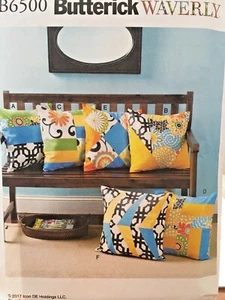 Butterick Waverly Pattern Decoration Outdoor/Indoor Pillows Cover 6 Styles B6500 - Imagen 1 de 4