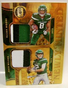 ZACH WILSON ELLIJAH MOORE RC /25 NEWLY MINTED PANINI GOLD STANDARD FOOTBALL 2021