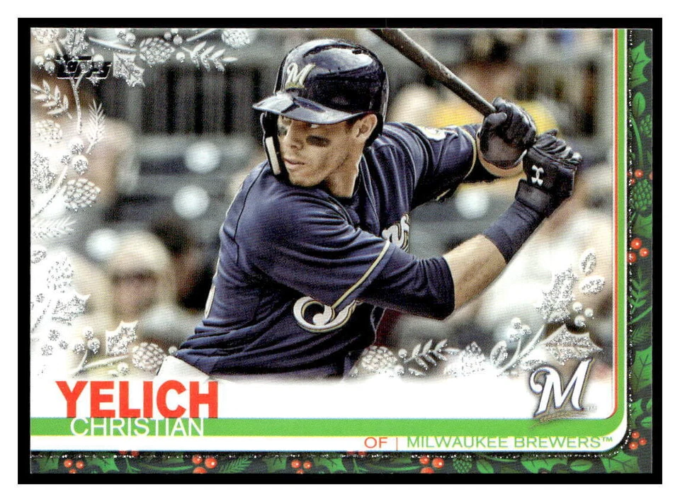2019 Topps Walmart Holiday Metallic #HW72 Christian Yelich  - Image 1 of 1