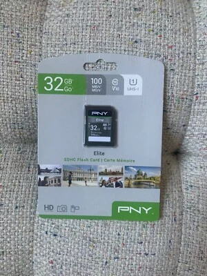 PNY 32GB Elite SDHC Flash Card - Image 1 of 2