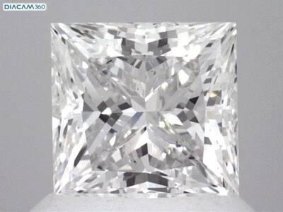 Diamante natural corte princesa de 1,20 quilates certificado por GIA color E claridad VS2 Foto 1 de 3
