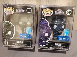 2 Funko Pop! Art Series Black Panther Walmart Exclusive Shuri 69 Nakia 68 - Picture 1 of 4