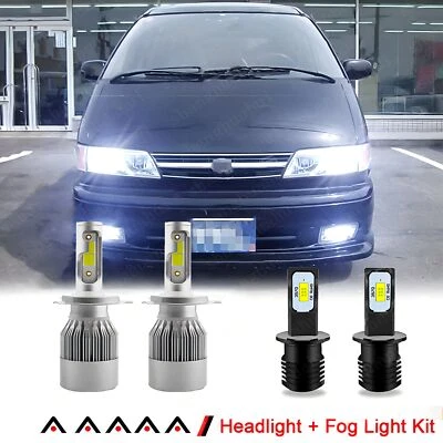 For Toyota Previa 1994-1997 LED Headlight Hi/Lo + Fog Light Bulbs Combo Kits - Image 1 of 4