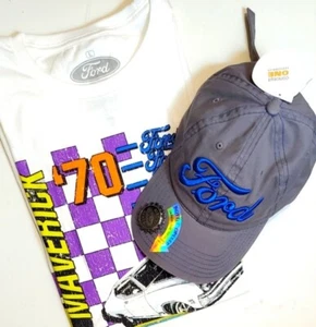 Ford Mavrick Retro Graphic T-Shirt with Genuine Ford Parts Embroidered Hat - Picture 1 of 6