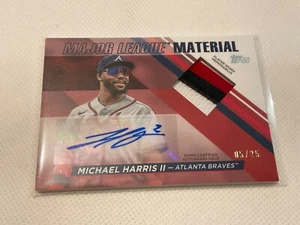 MICHAEL HARRIS II 2024 Topps Series 1 Major League Material Patch Auto Red #5/25 - Picture 1 of 2