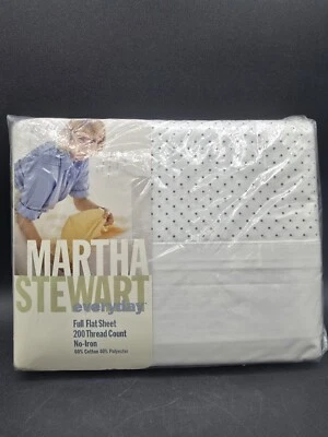 Sábana plana completa blanca a lunares púrpura Everyday Everyday 1998 vintage Foto 1 de 4