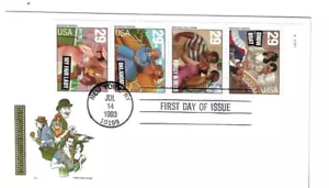 USA, SCOTT # 2767-2770, HF FDC COVER OF AMERICAN BROADWAY MUSICALS 1993 - Picture 1 of 1