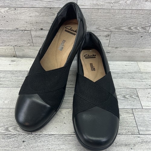 Mocassini ballerine Clarks Collection Medora Jem slip on in pelle nero taglia 8 5M