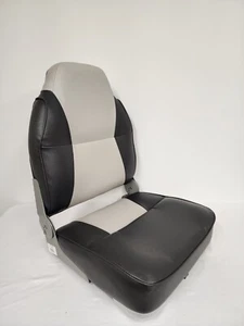 Boat Seat High Back Fold Down Lund Style Fishing Pontoon1004-ABC CHARCOAL / GREY - Picture 1 of 5