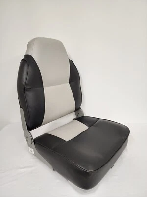 Assento de barco encosto alto dobrável estilo Lund pontão de pesca 1004-ABC CARVÃO/CINZA - Imagem 1 de 4