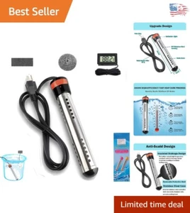 Anti-Scald 2000W Submersible Water Heater for Pools & Bathtubs - Portable Design - Picture 1 of 8