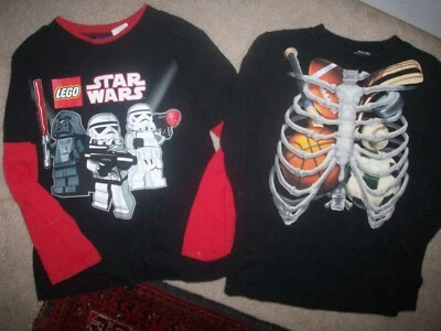 Skeleton Ribcage Top Boys Size M Lego Star Wars Darth Vader Stormtrooper T-Shirt - Image 1 of 4