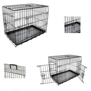 Dog Pet Training Transport crate Fold Flat cage Removable Tray Medium 30 UKDC - Picture 1 of 2