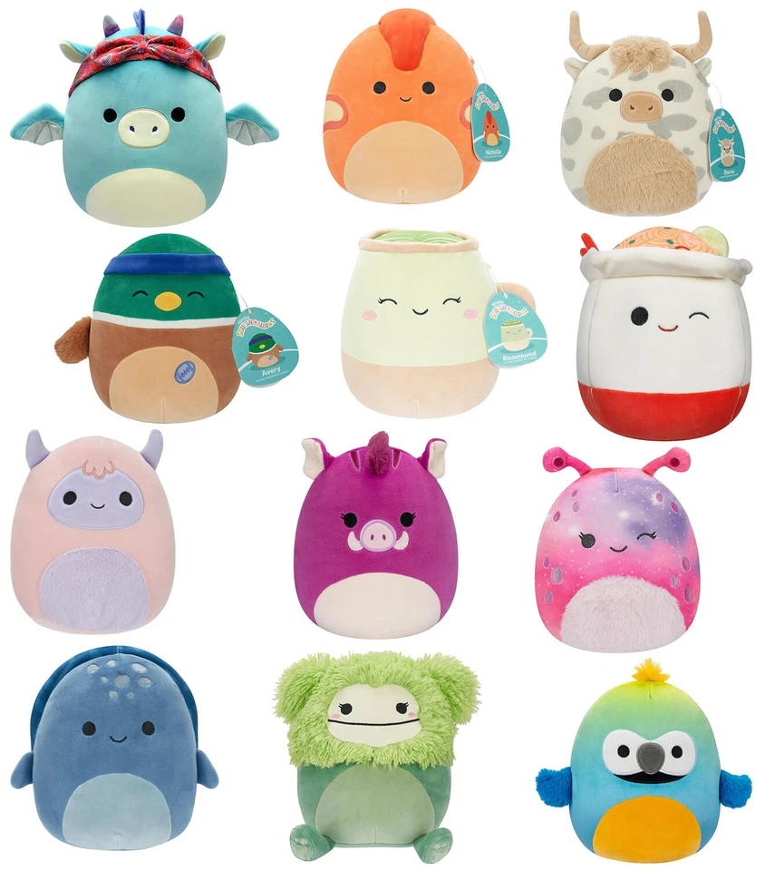 JAZWARES AUSWAHL: Squishmallows Plüschtiere 19 cm - Serie 17 - Weiches Stofftier Kellytoy