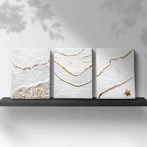 Fernweh / Mini Series – Moderne Wandkunst mit Struktur und Gold abstrakt - Bild 1 von 11