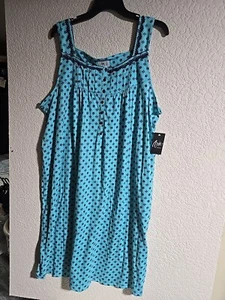 ARIA SLEEP GOWN HOUSE DRESS SOFT SIDE POCKET KNEE LENGTH SZ 2X NWT - Picture 1 of 6