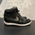 Nike Force Sky High Women's 7.5 Black Patent 629746-001 Athletic Wedge Sneakers