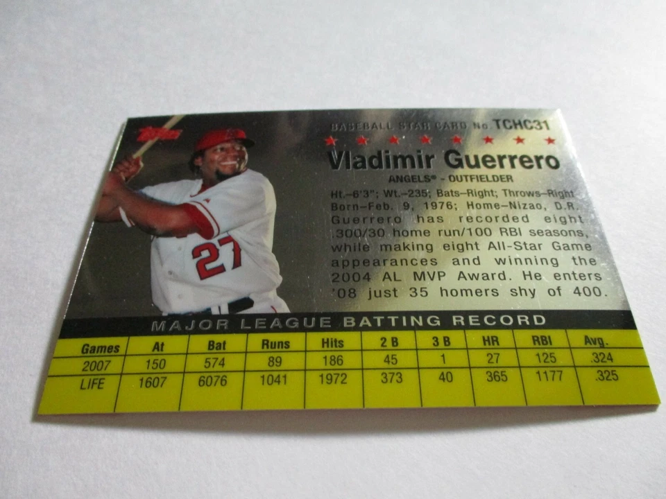 2008 Topps Trading Card History Vladimir Guerrero Card #TCHC31 - Image 1 of 1