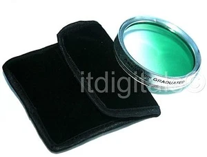 49mm Graduated Green Color Lens Glass Filter Screw-in Half Green Half Clea 49 mm - Picture 1 of 2