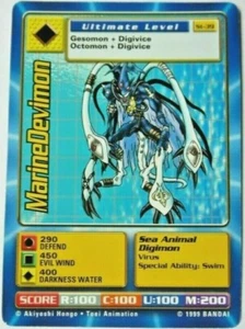 BANDAI DIGIMON CARD 1999 - MarineDevimon St-39 Lightly Played - Picture 1 of 1