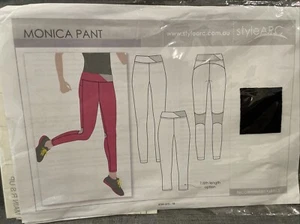 Pantalón Estilo Arco Costura Patrón Mónica Ejercicio Yoga Tallas 4-18 Nuevo - Imagen 1 de 3