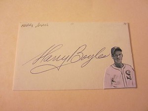 Harry Boyles (d. 2005) Autographed 3X5 Index Card MLB Baseball Chicago White Sox