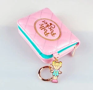 NEW POLLY POCKET FAUX LEATHER PURSE & TINA KEYRING RETRO 80’s 90’s CARD WALLET - Picture 1 of 11