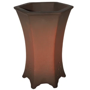Cascade Bonsai Pot & Orchid Planting Pot: Dark Clay 240mm tall. Repotting idea - Picture 1 of 6