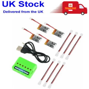 4x Batería 3.7V 1S LiPo 35C 220mAh con Cable Cargador 6 en 1 para RC JJRC NH010 H36 - Imagen 1 de 11