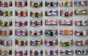 Wholesale Lots 25pcs Stainless Steel Mixed design Top Quality Classic Rings - Picture 1 of 7