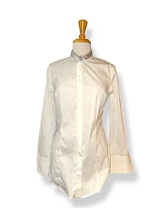 Camisa con botones BRUNELLO CUCINELLI algodón elástico, cuello de seda en contraste talla XL - Imagen 1 de 12