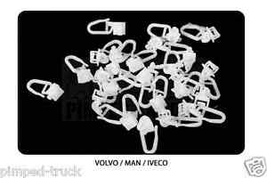 Man, Volvo, Iveco Curtains hooks for truck Man, Volvo, Iveco (20 pieces)