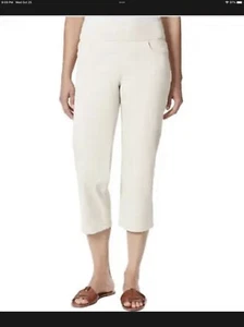 Gloria Vanderbilt Womens Sz 14 Inseam 26” PullOn Fitted Leg Mid-Rise Pant Beige - Picture 1 of 6