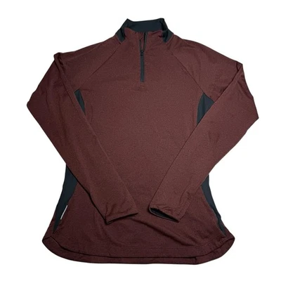 REI Co-op Womens Pullover Active Pursuits Quarter Zip M Burgundy Gorpcore - Изображение 1 из 4
