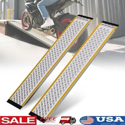 Rampa de carregamento de alumínio portátil antiderrapante durável cadeiras de rodas bicicletas motocicletas - Imagem 1 de 4