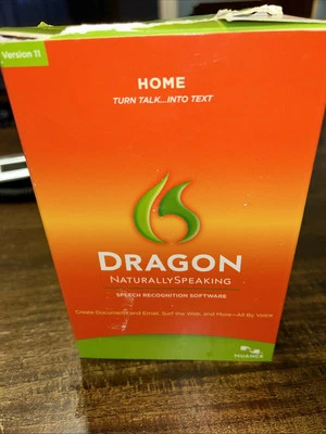 Dragon Version 11 Home Naturally Speaking Speech recognition Nuance Headphones - Image 1 of 4