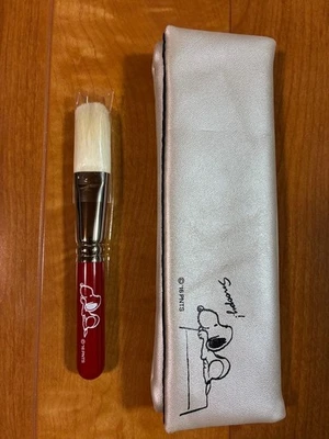 Spazzola viso rossa Hakuhodo Kumano capelli di capra Snoopy con custodia... - Immagine 1 di 4