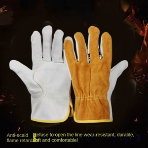 1 Pair Safety Welding Gloves Welder Gloves Driving Farm Garden Welding - Picture 1 of 12