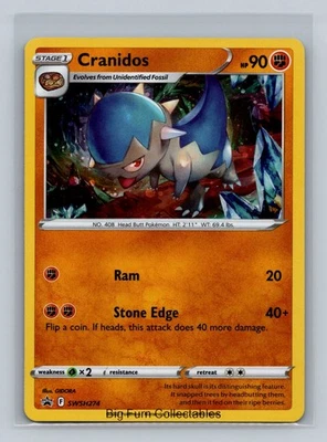 Cranidos - Promo SWSH: Sword & Shield Promo Cards SWSH274 NM Free Shipping! - Image 1 of 2