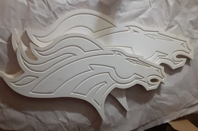 Par de Placas de Pared Cabeza de Caballo Blanco Decoración Occidental Madera 20.5 y 26" Lg Foto 1 de 4