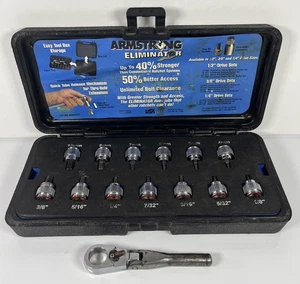 Armstrong 16-290  Fractional / Metric Hex Bit Socket 13 Piece Set 3/8” Drive - Picture 1 of 9