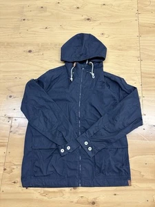 H&M LOGG Jacke Herren Large Kapuze blau durchgehender Reißverschluss Fronttaschen wasserabweisend - Bild 1 von 10