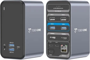 Tobenone USB C Docking Station for MacBook Pro/Air  Laptop Dock Dual Monitor - Picture 1 of 6