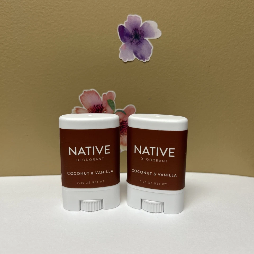 2 X Native Paraben Free Coconut and Vanilla Deodorant Travel Size-0.35 Oz. - Image 1 of 1