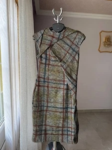 VESTIDO DE LANA ASIMÉTRICA SIN MANGAS BOTTEGA VENETA HECHO EN ITALIA PARA MUJER TALLA 44 - Imagen 1 de 14