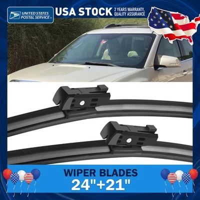 Escobillas limpiaparabrisas con bloqueo superior 2 piezas actualización 24"+ 21" para Saturn Aura 2008-2009 Foto 1 de 4
