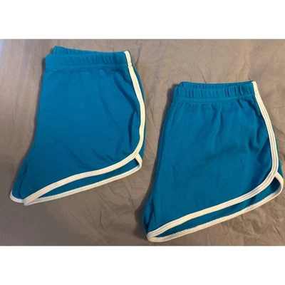American Apparel Blue & White Trim Cotton Classic Girl Shorts x2, Medium - Image 1 of 4